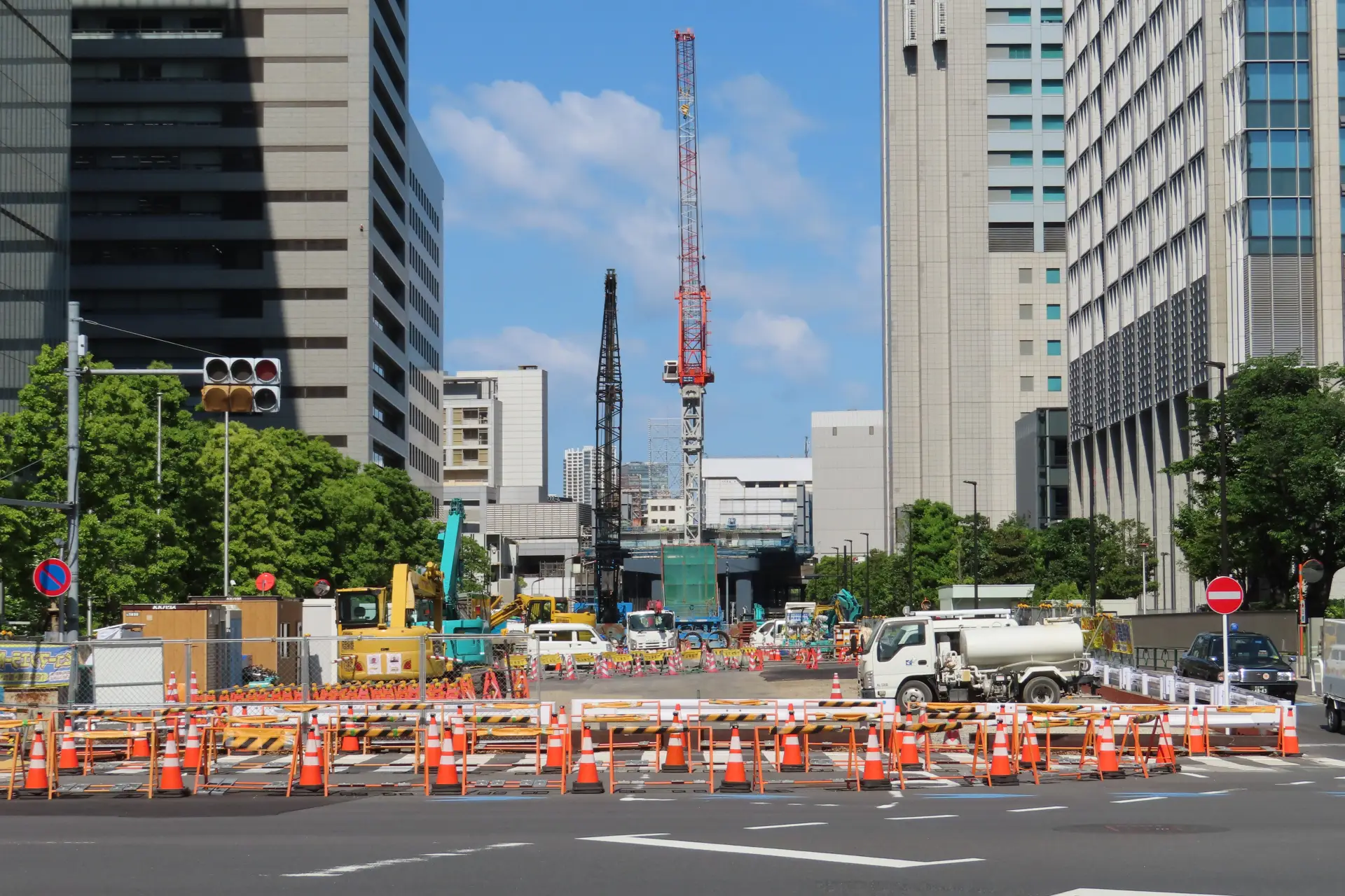 道路舗装工事の現場